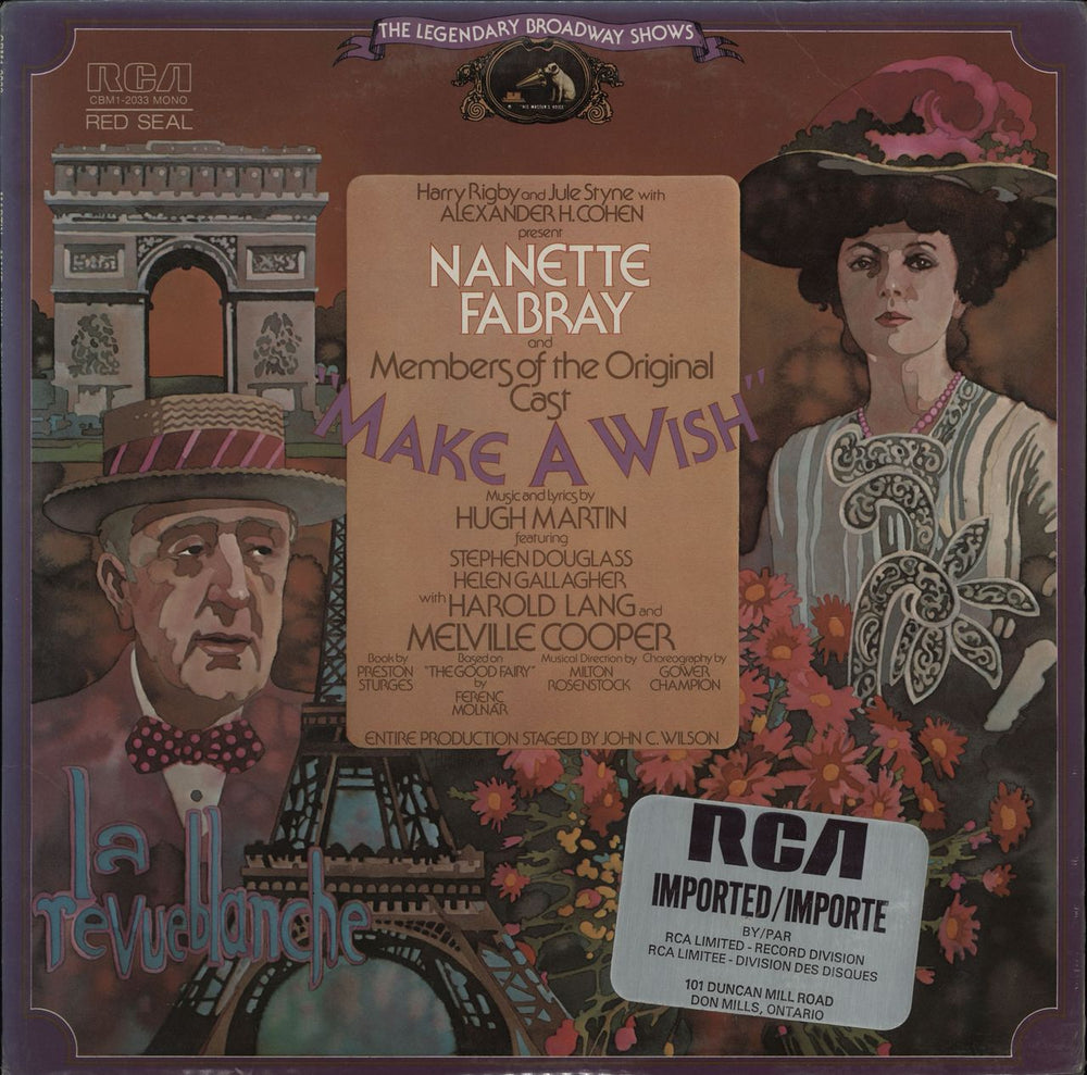 Original Cast Recording Make A Wish US vinyl LP album (LP record) CBM1-2033