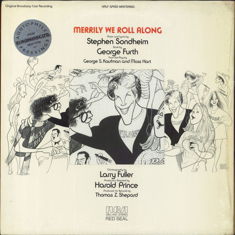 Original Cast Recording Merrily We Roll Along - Half-Speed Mastering - Shrink US vinyl LP album (LP record) CBL1-4197
