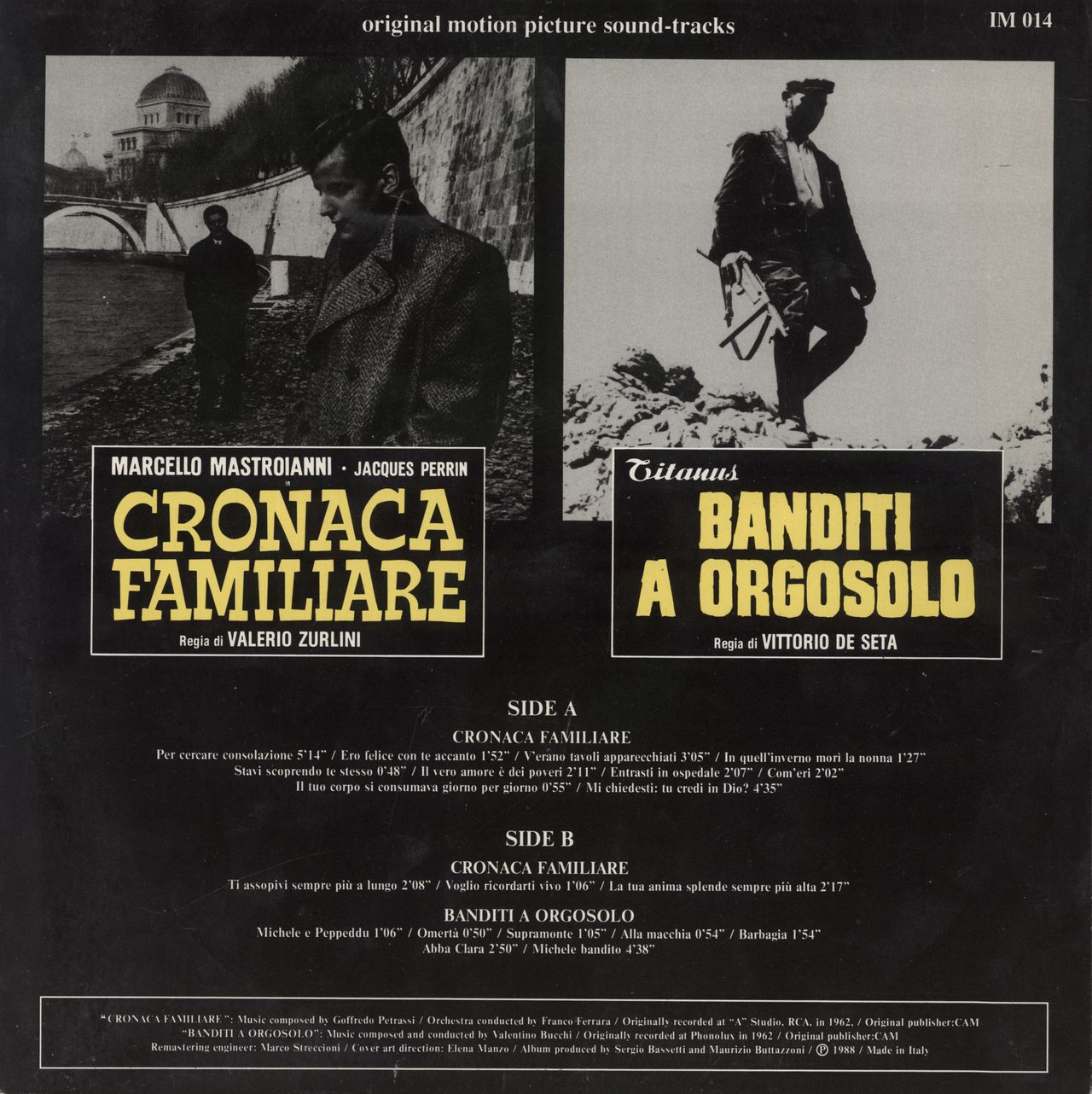 Original Soundtrack Cronaca Familiare / Banditi A Orgosolo Italian Vin —  RareVinyl.com