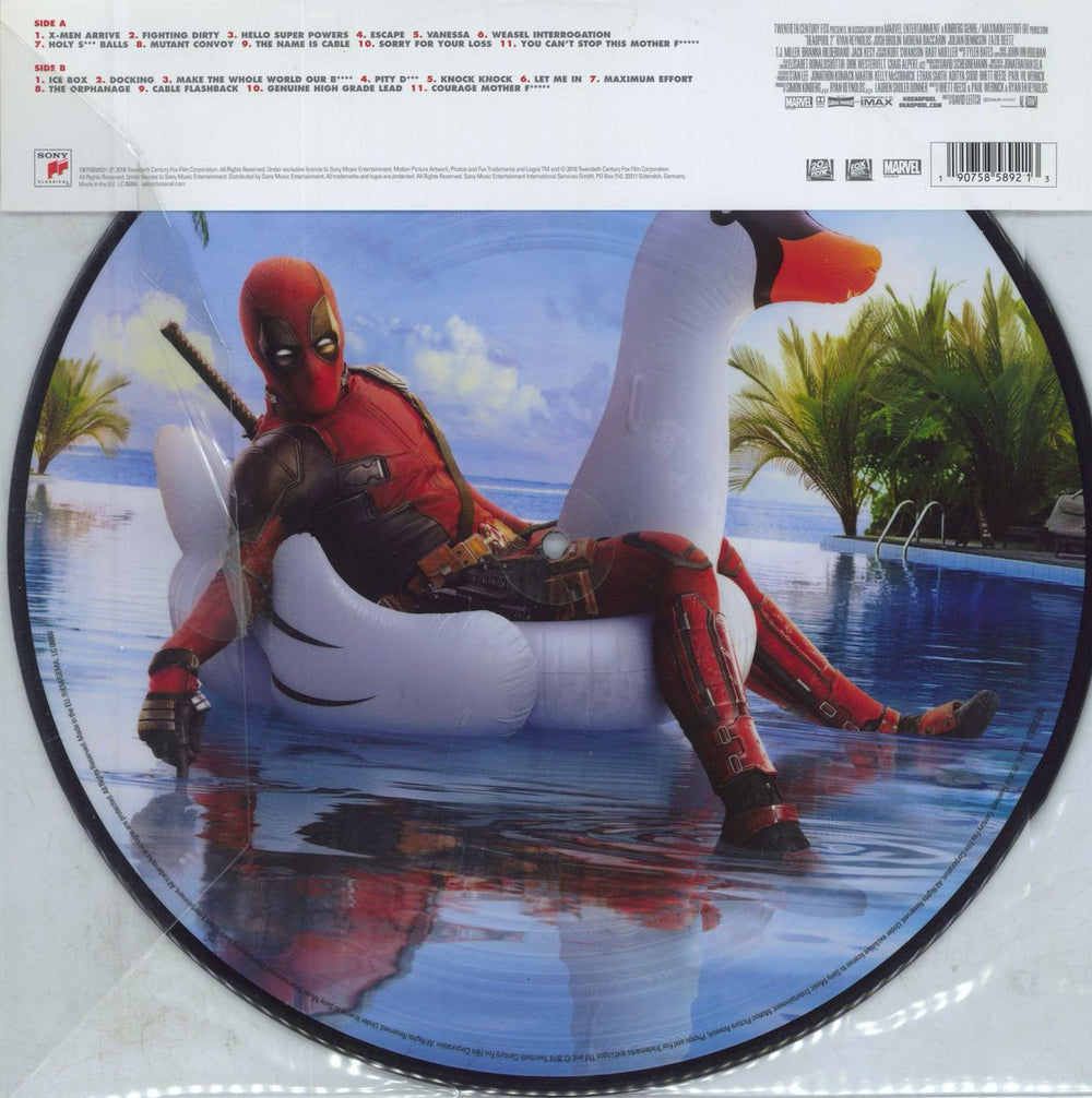 Original Soundtrack Deadpool 2 UK picture disc LP (vinyl picture disc album) 190758589213