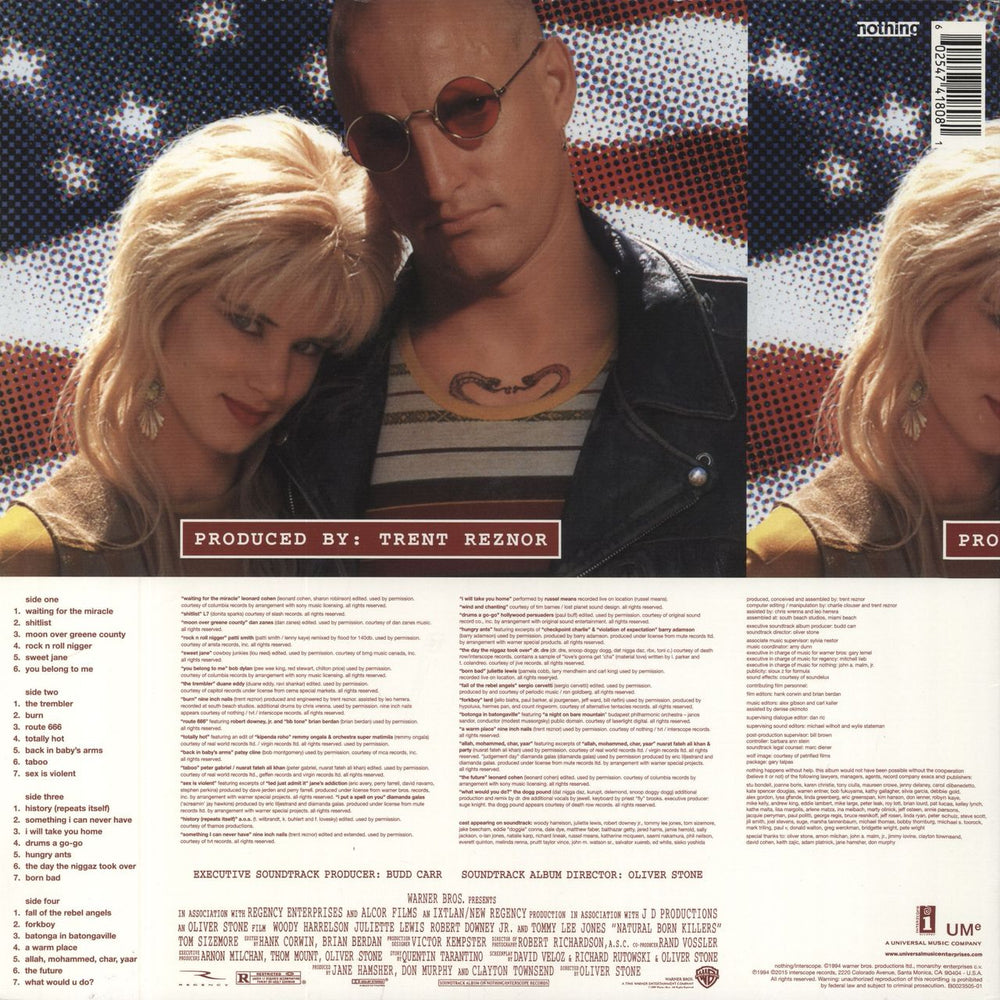 Original Soundtrack Natural Born Killers US 2-LP vinyl record set (Double LP Album) 602547418081