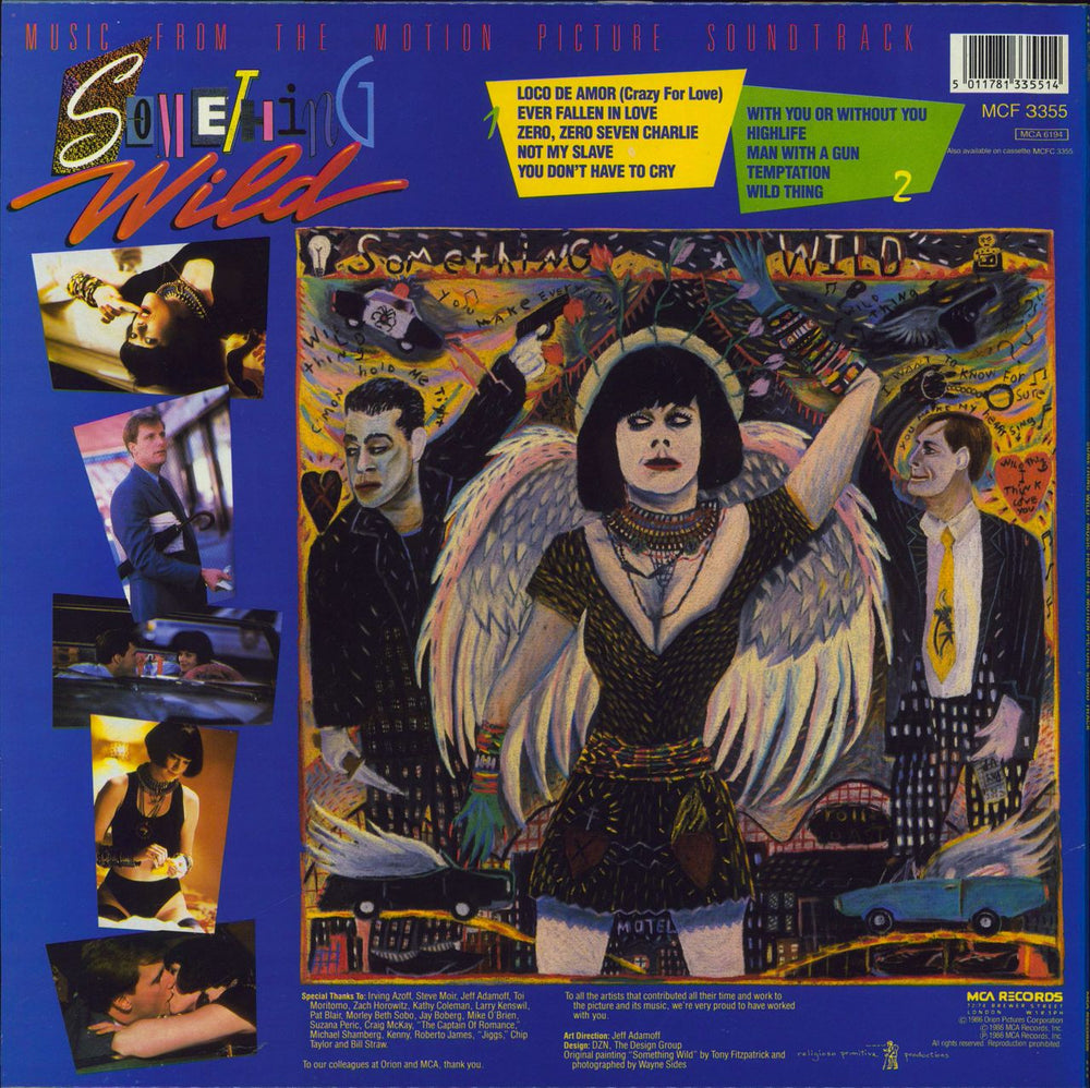 Original Soundtrack Something Wild UK vinyl LP album (LP record)