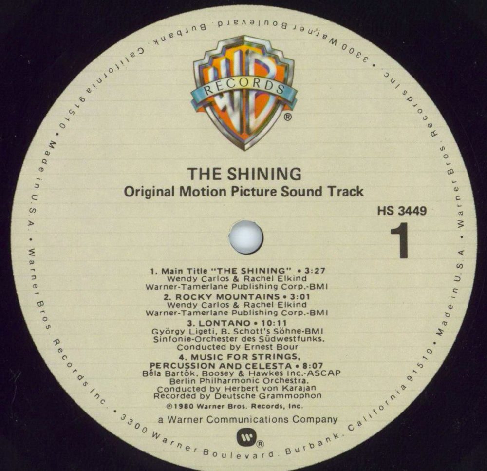 Original Soundtrack The Shining US vinyl LP album (LP record) OSTLPTH799891