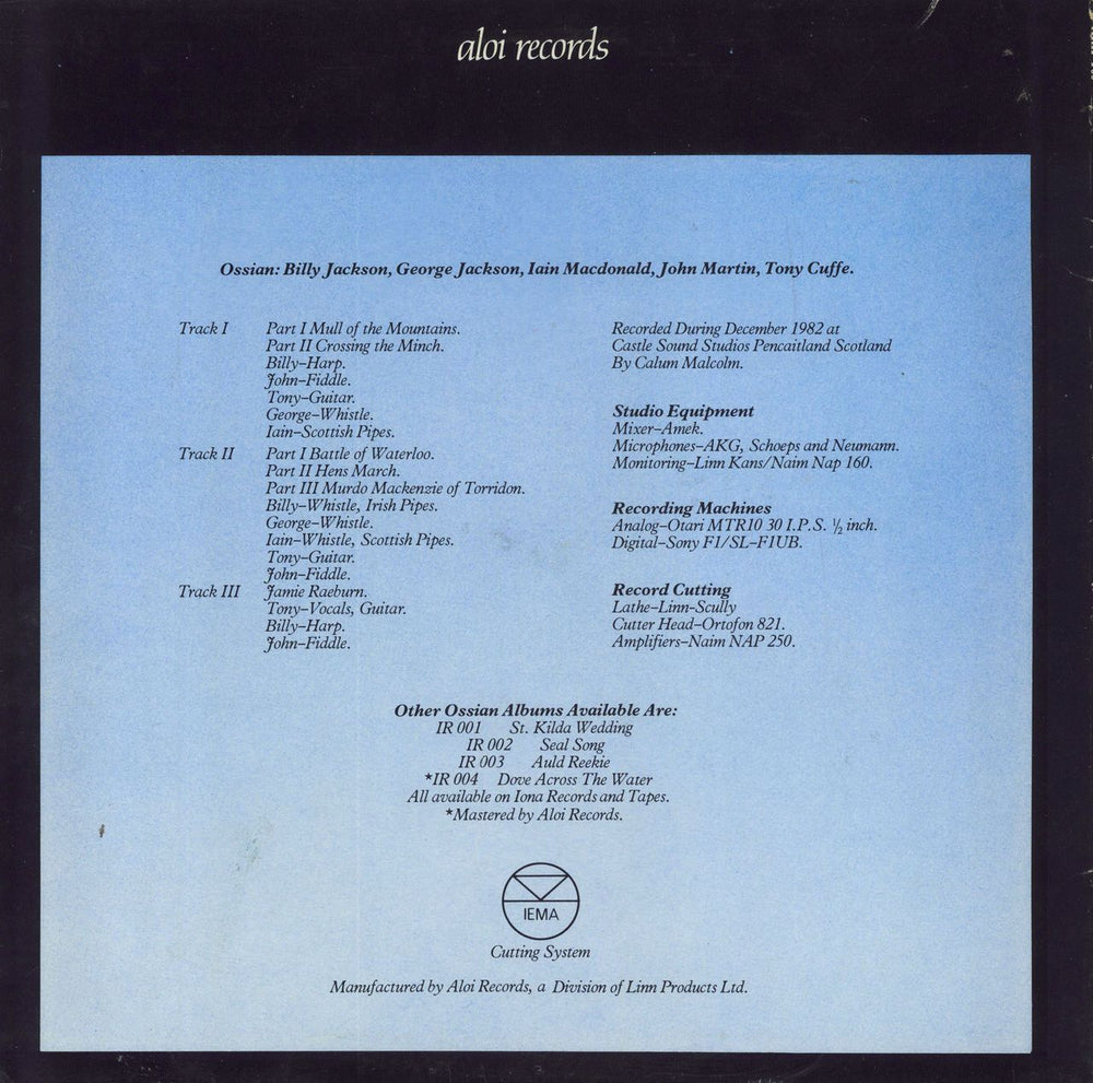 Ossian Analog/Digital UK vinyl LP album (LP record)