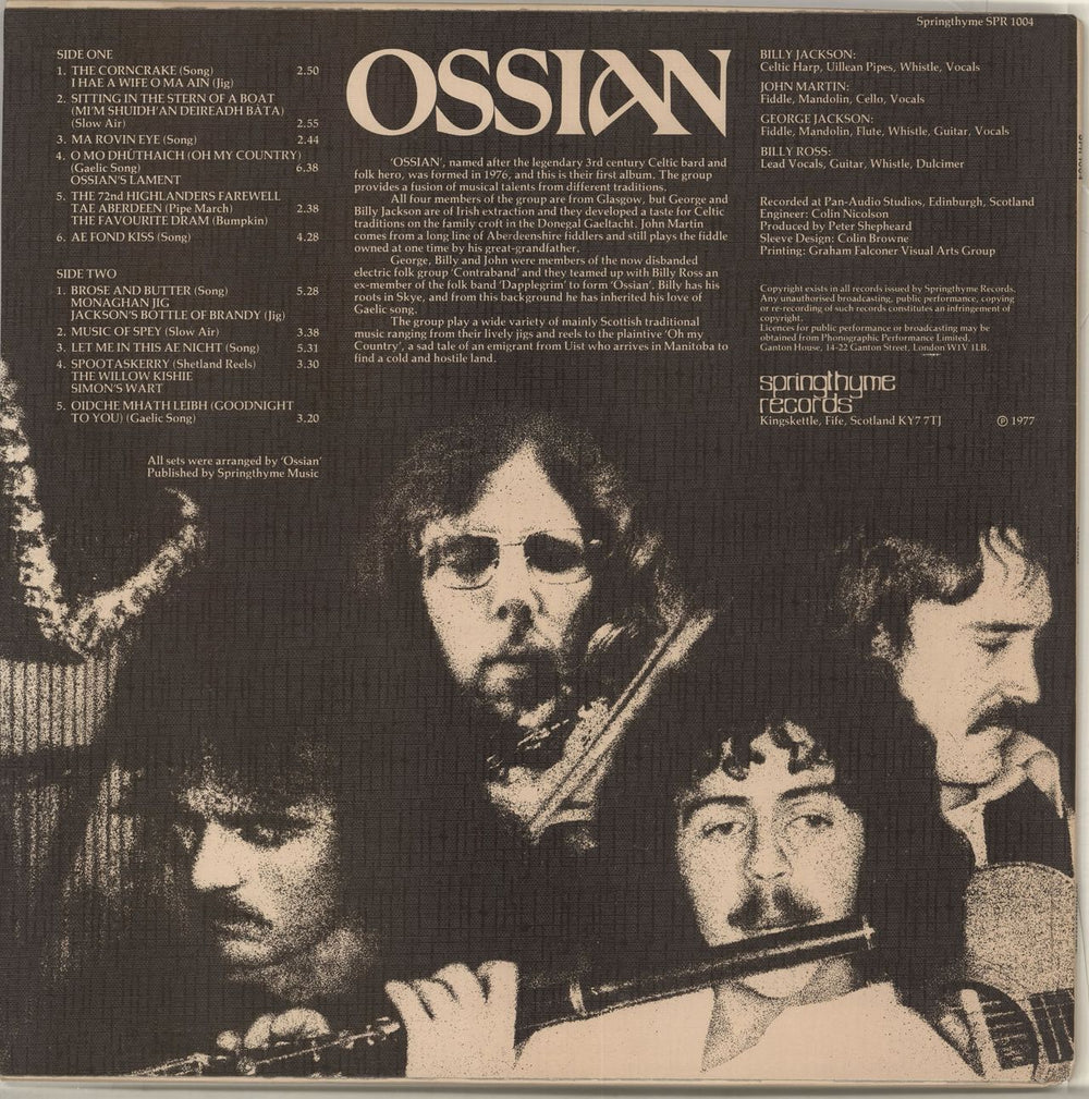 Ossian Ossian UK vinyl LP album (LP record)