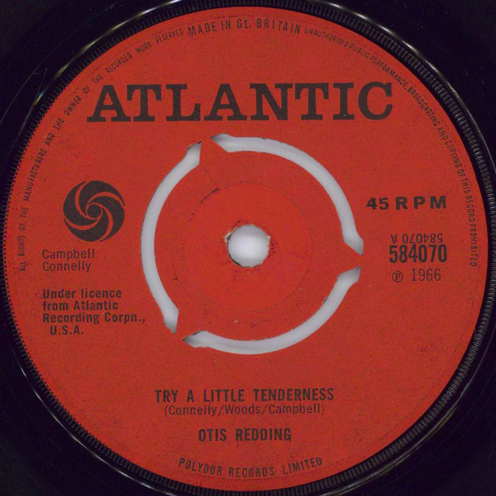 Otis Redding Try A Little Tenderness - 3pr UK 7" vinyl single (7 inch record / 45) 584070