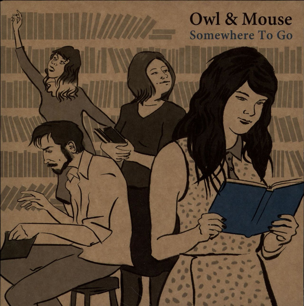 Owl & Mouse Somewhere To Go EP - Blue Vinyl UK 7" vinyl single (7 inch record / 45) FIKA038