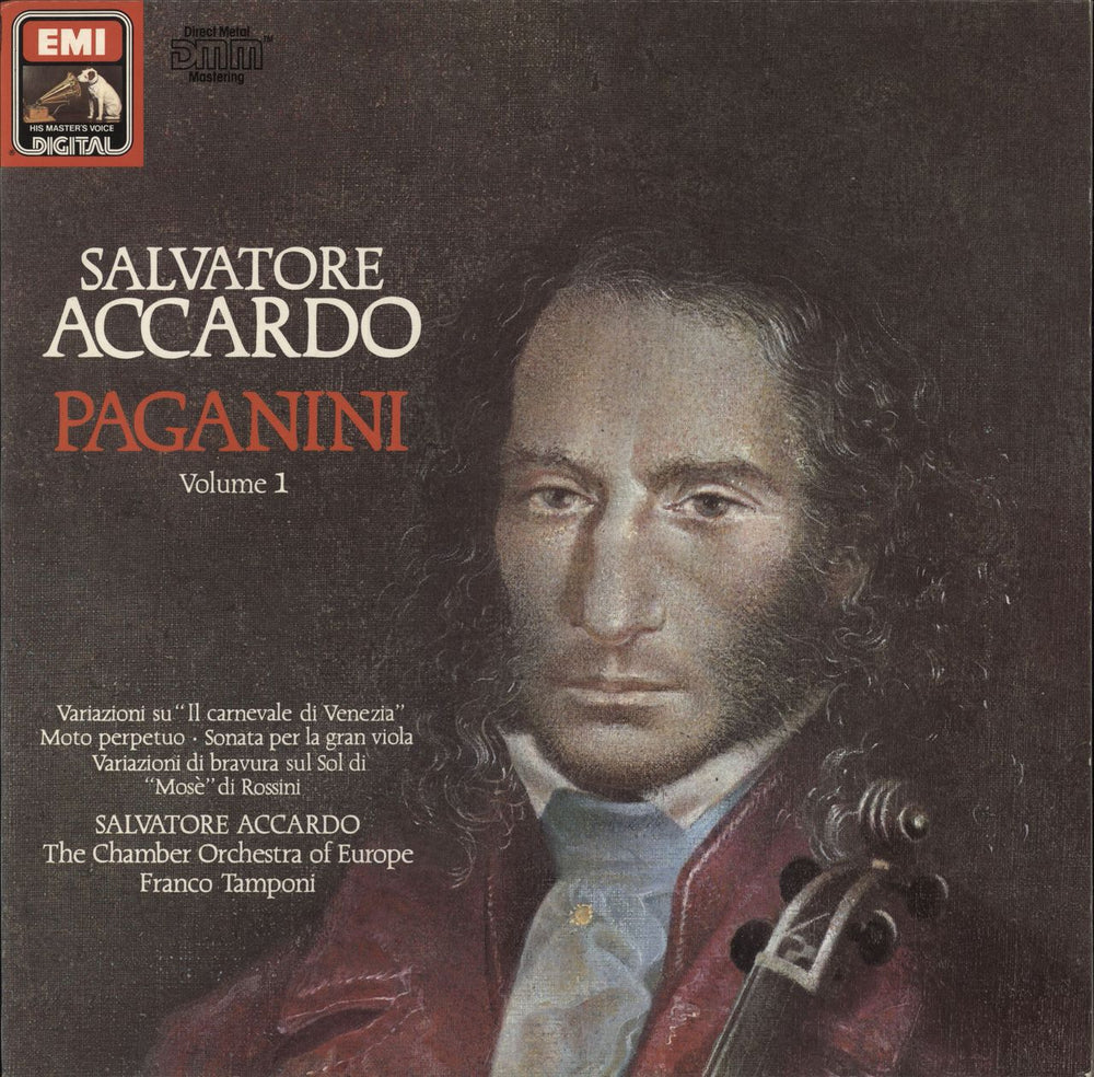 Paganini Accardo Plays Paganini, Volume 1 UK vinyl LP album (LP record) 2700621