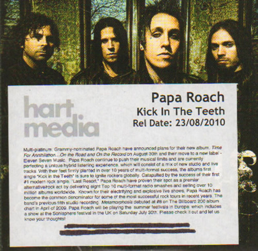 Papa Roach Kick In The Teeth US Promo CD single (CD5 / 5") PAPAROACH-KICK21