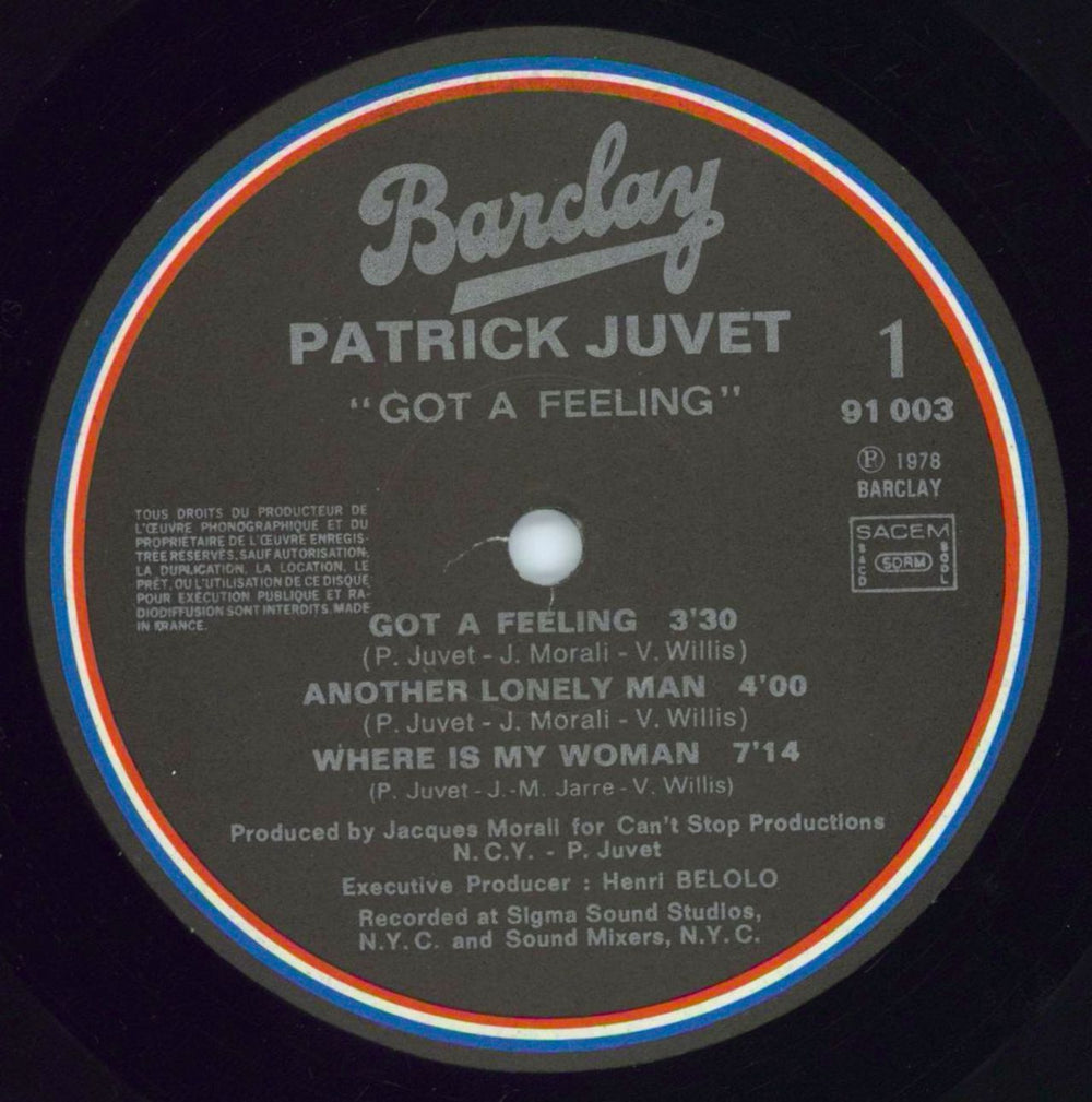 Patrick Juvet Got A Feeling - I Love America French vinyl LP album (LP record) JUVLPGO778242