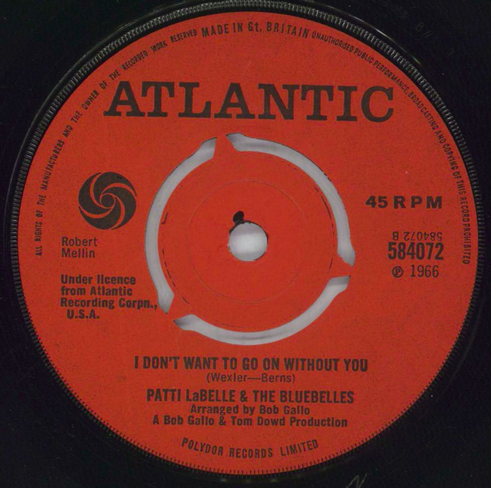 Patti LaBelle Take Me For A Little While UK 7" vinyl single (7 inch record / 45)