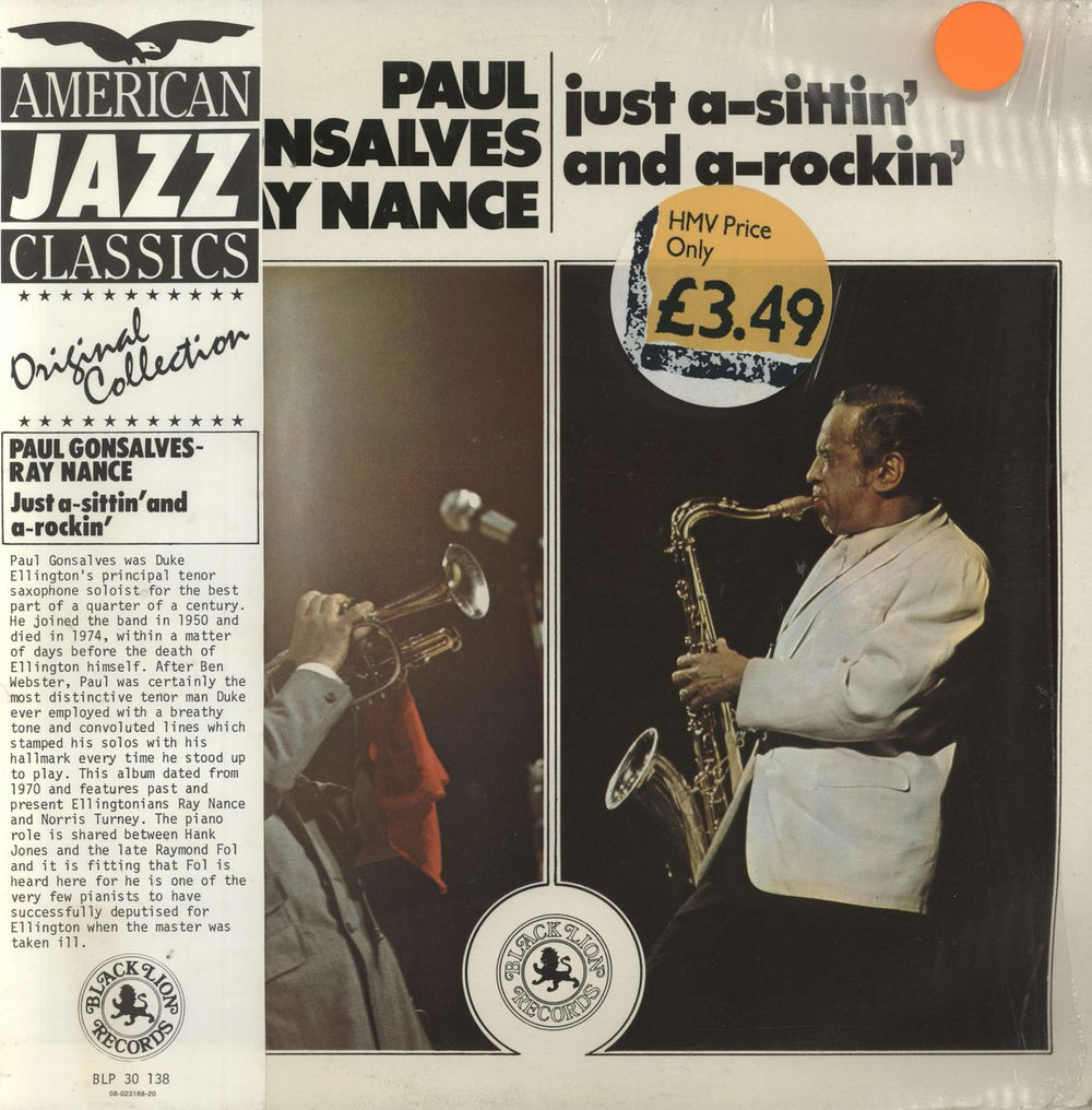 Paul Gonsalves Just A-Sittin' And A-Rockin' + Obi UK vinyl LP album (LP record) BLP30138