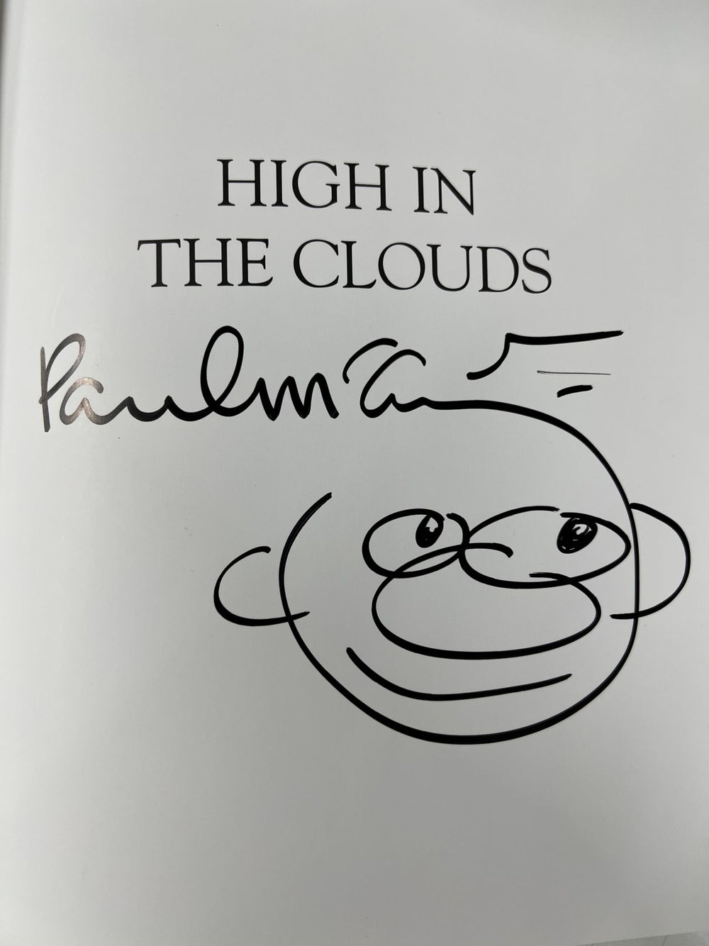 Paul McCartney and Wings High In The Clouds - Autographed + Face Doodle UK book MCCBKHI808117