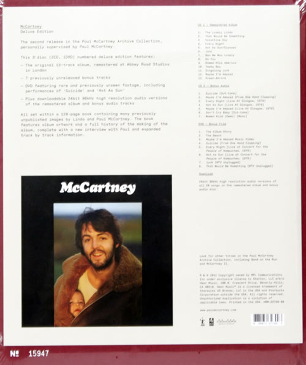 Paul McCartney and Wings McCartney - Deluxe Edition - Sealed UK CD Album Box Set MCCDXMC547186