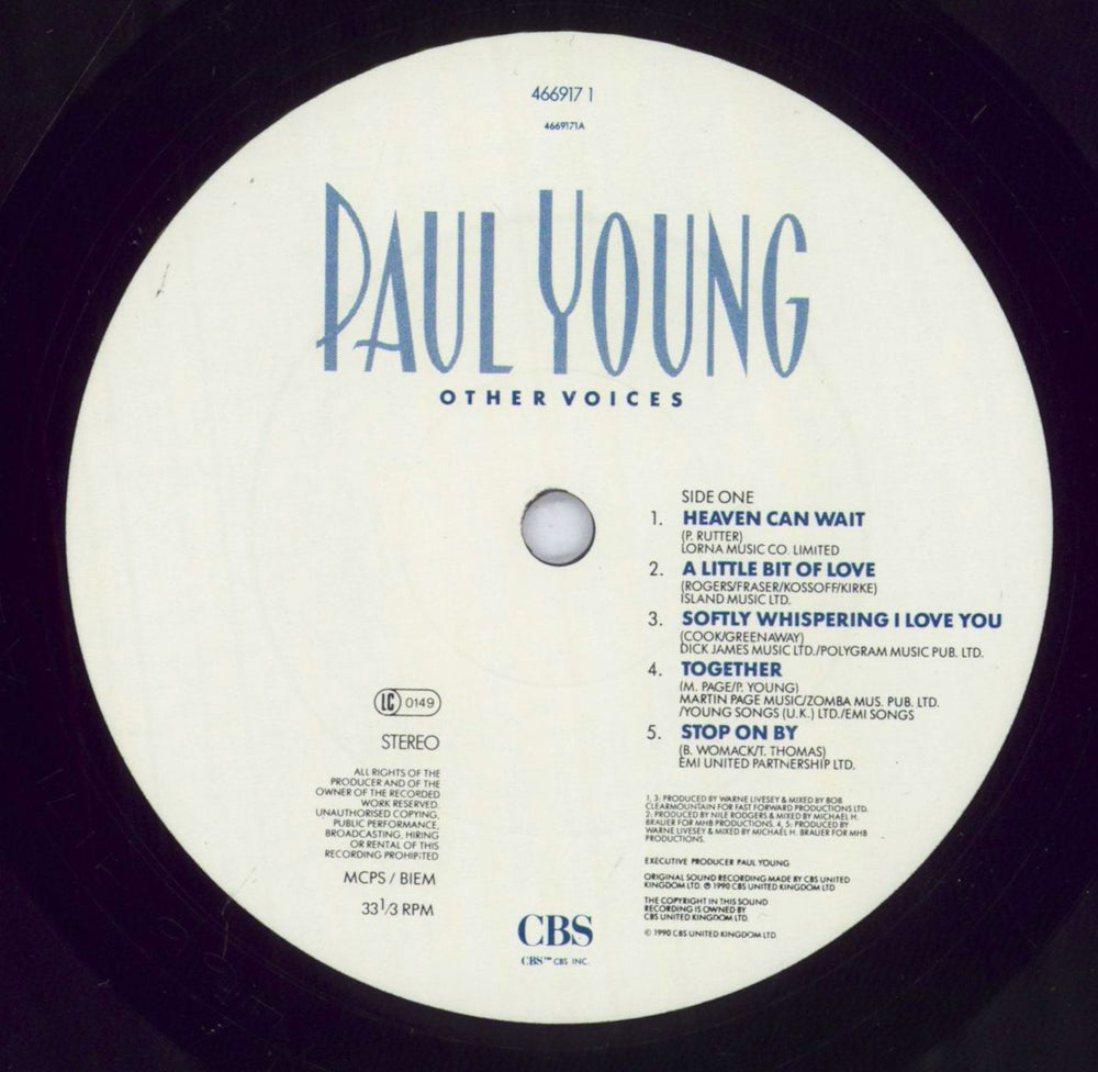 Paul Young Other Voices - Shrink UK vinyl LP album (LP record) PYOLPOT832274