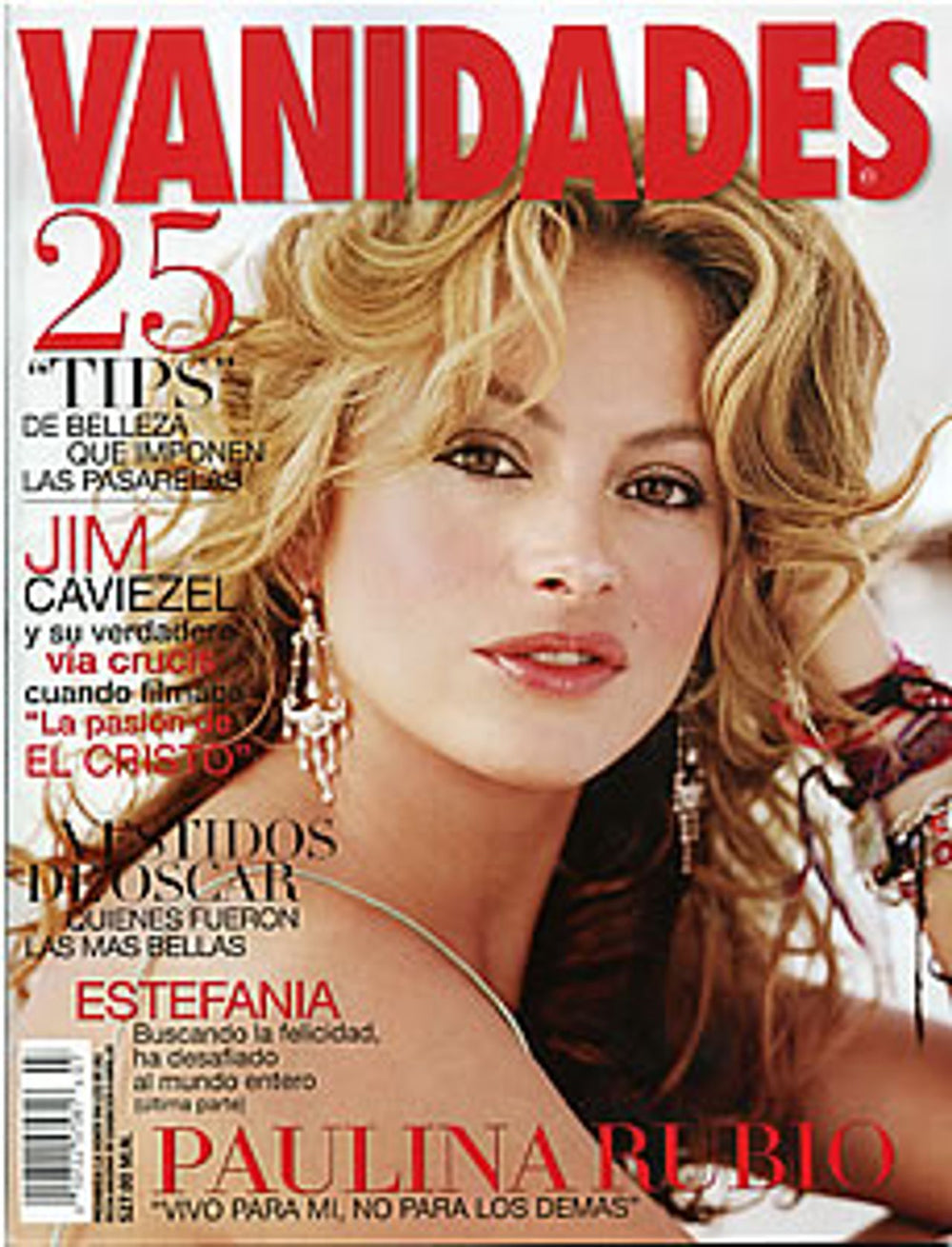 Paulina Rubio Vanidades - April 2004 Mexican magazine MAGAZINE - APRIL 2004