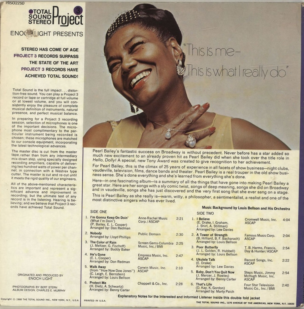 Pearl Bailey The Real Pearl US vinyl LP album (LP record)