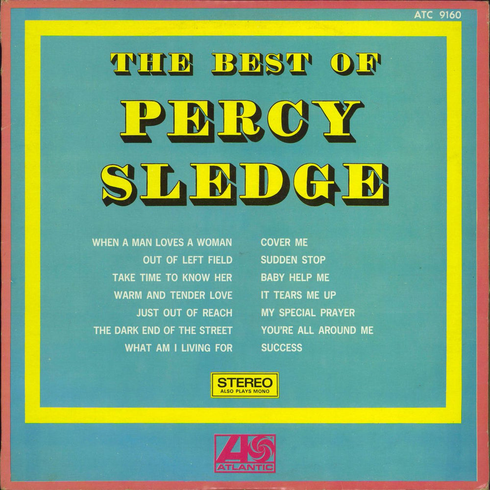 Percy Sledge The Best Of Percy Sledge South African vinyl LP album (LP record) ATC9160