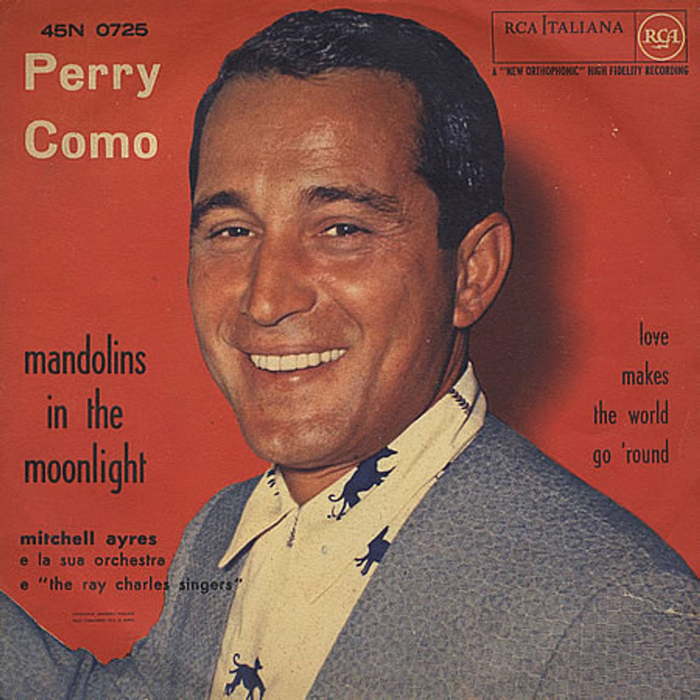 Perry Como Mandolins In The Moonlight Italian 7" vinyl single (7 inch record / 45) 45N0725