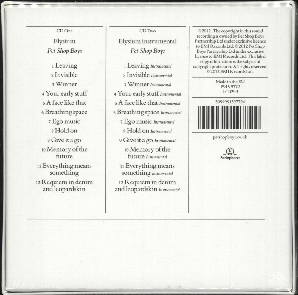 Pet Shop Boys Elysium: Deluxe Edition - Sealed UK 2 CD album set (Double CD) 5099991597724