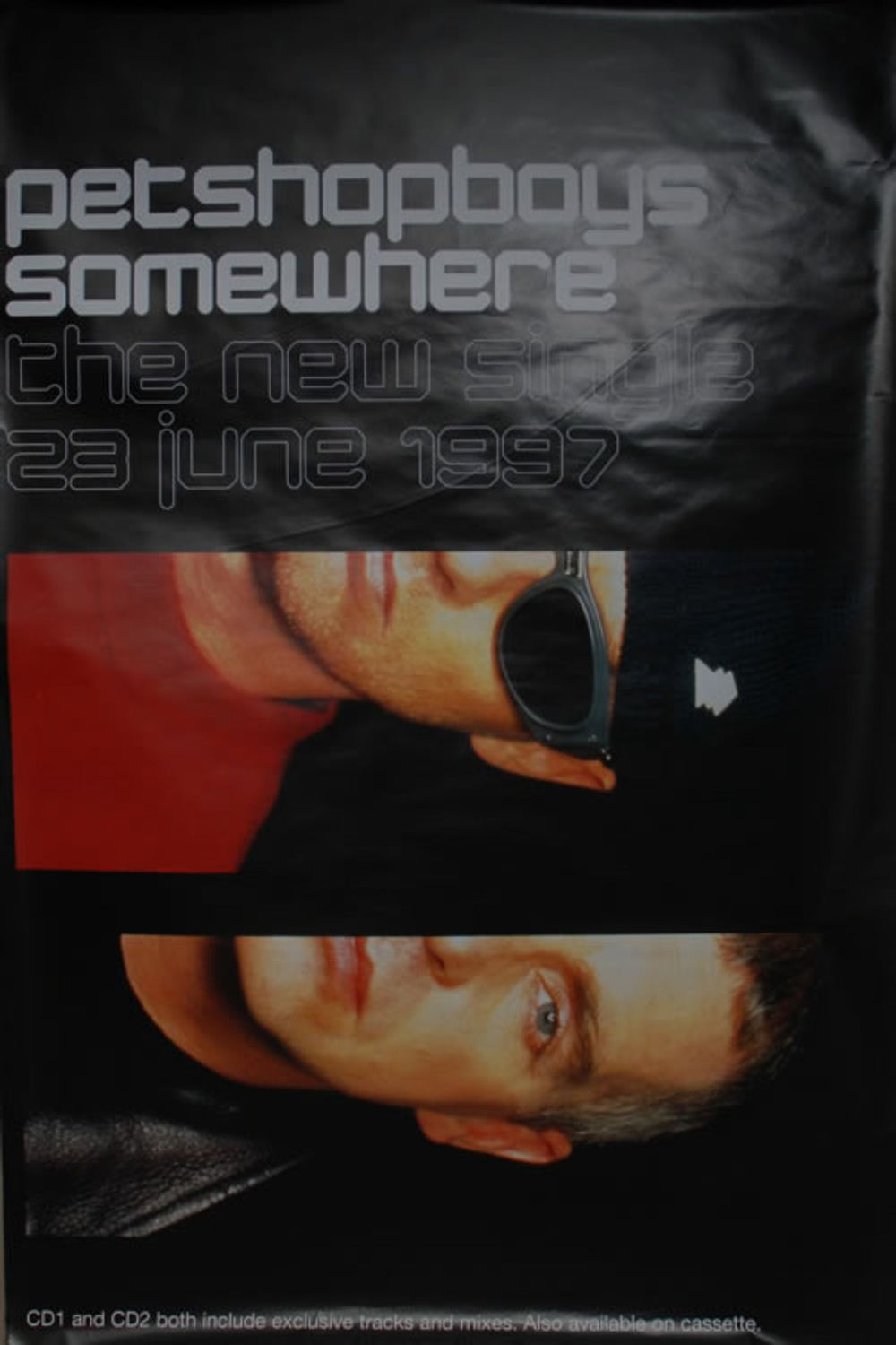 Pet Shop Boys Somewhere UK Promo poster 60" X 40" FLY POSTER