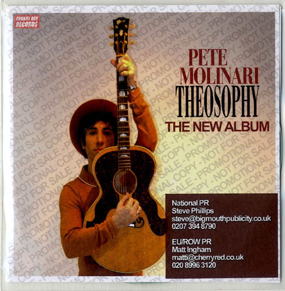 Pete Molinari Theosophy UK Promo CD-R acetate CD-R