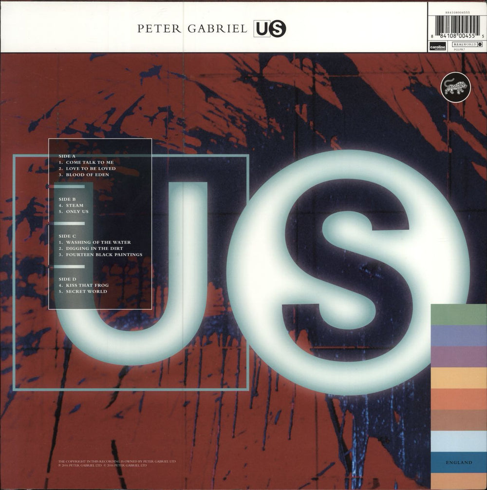 Peter Gabriel Us - 180gm UK 2-LP vinyl record set (Double LP Album) 884108004555