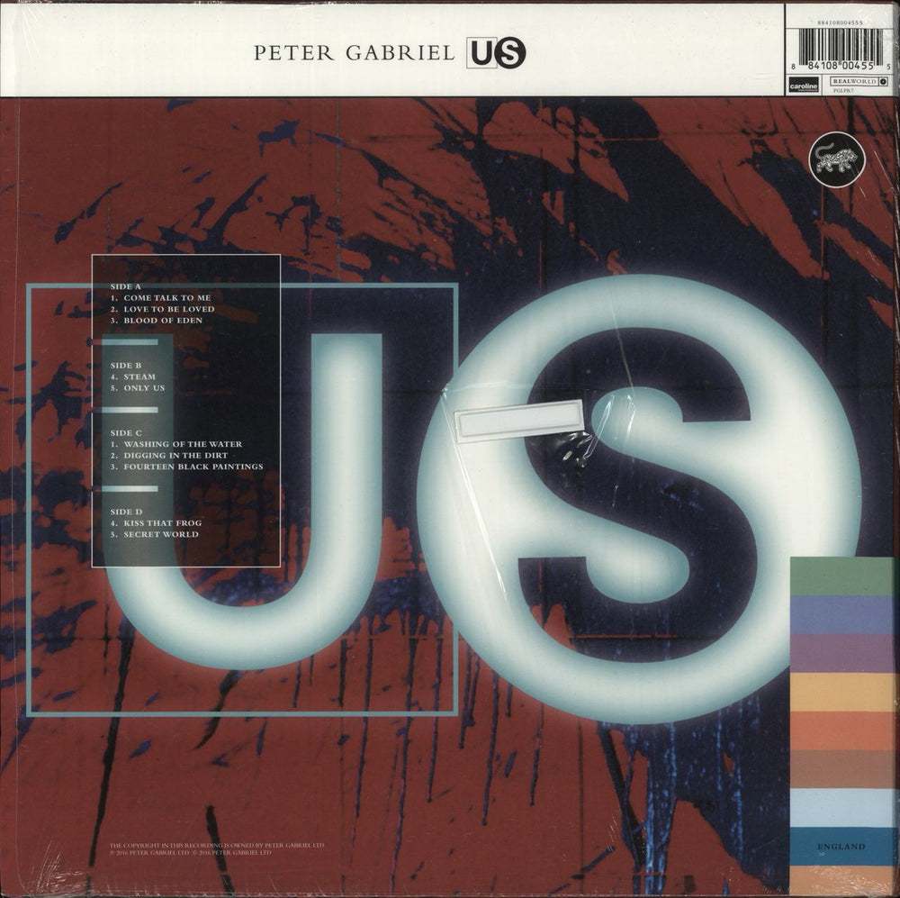 Peter Gabriel Us - 180gm UK 2-LP vinyl record set (Double LP Album) 884108004555