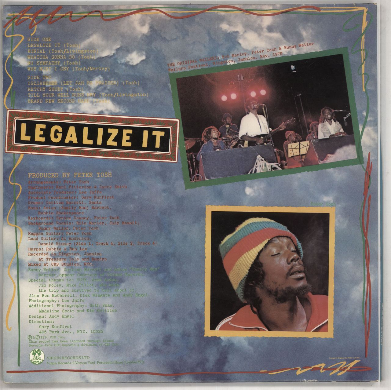 Peter Tosh Legalize It - 2nd UK Vinyl LP — RareVinyl.com