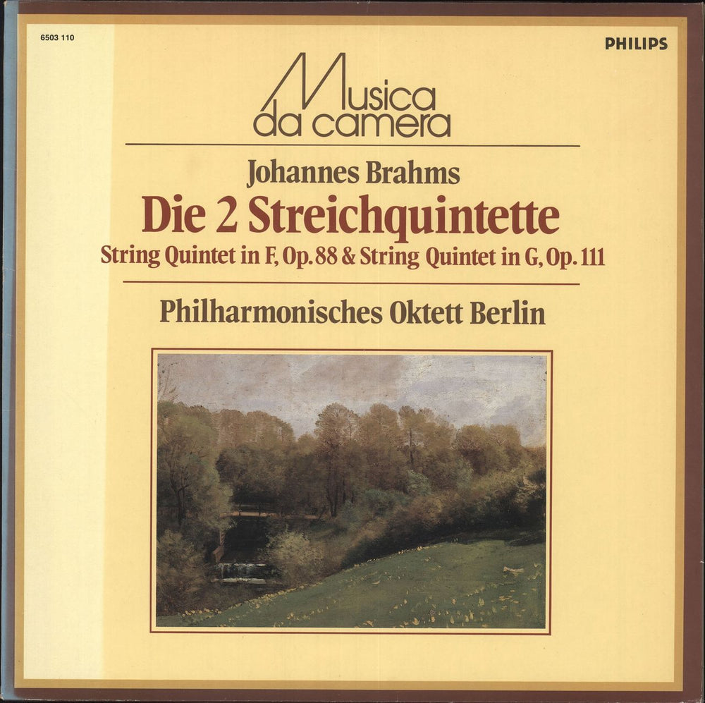 Philharmonisches Oktett Berlin Brahms: Die 2 Streichquintette Dutch vinyl LP album (LP record) 6503110