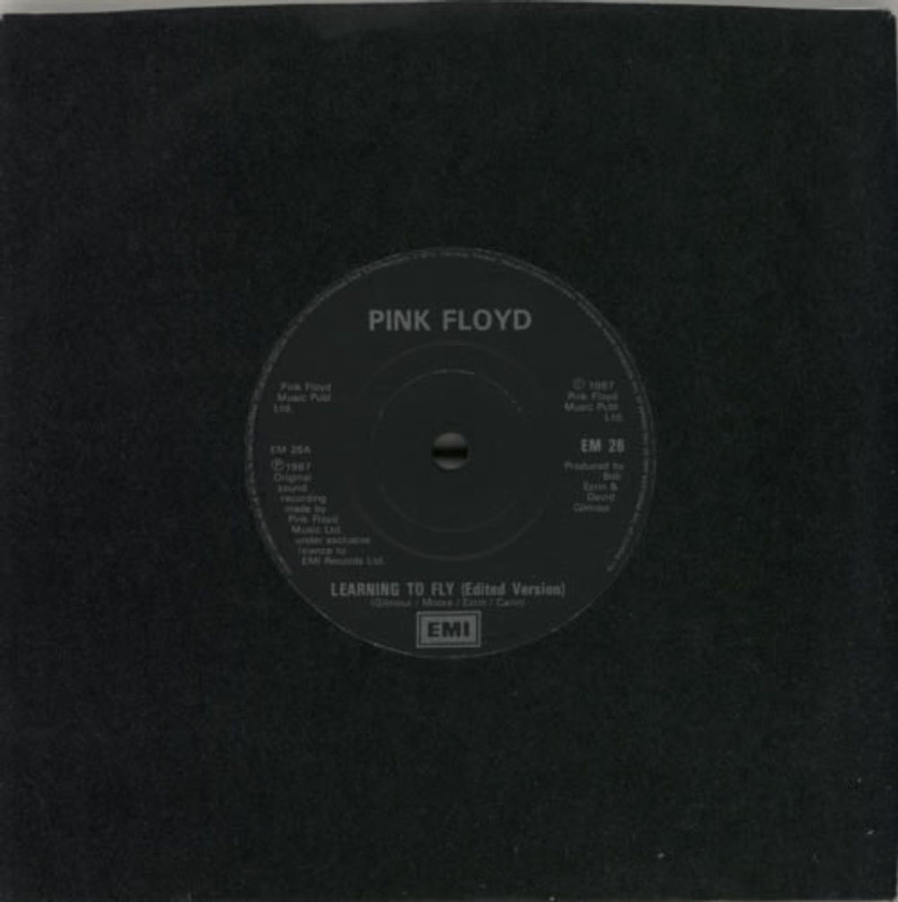 Pink Floyd Learning To Fly (Edited Version) UK 7" vinyl single (7 inch record / 45) EM26