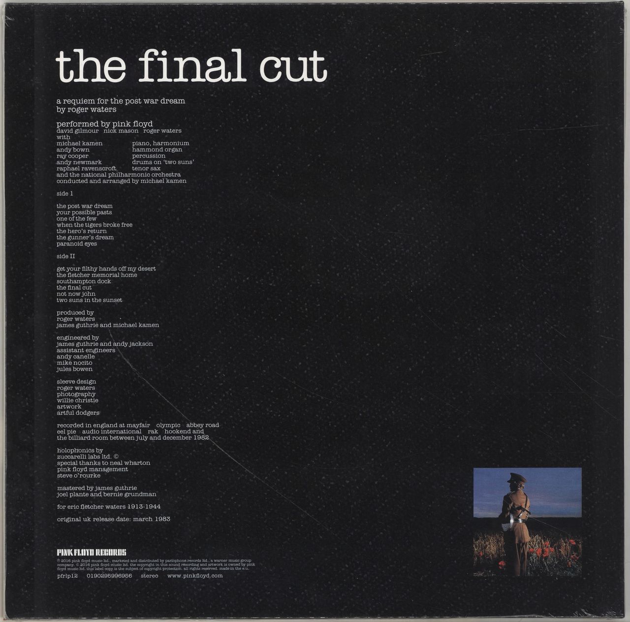 Pink Floyd The Final Cut: Remastered - 180 Gram - Sealed UK Vinyl LP —  RareVinyl.com