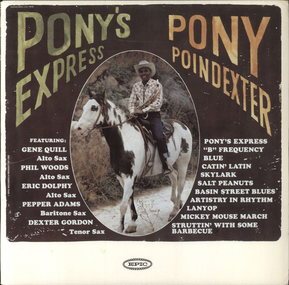 Pony Poindexter Pony's Express US vinyl LP album (LP record) LA16035