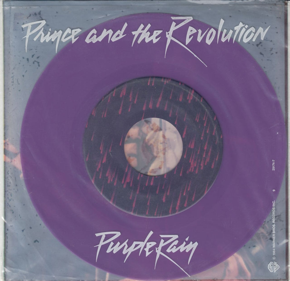 Prince Purple Rain - Purple vinyl + PVC sleeve US 7" vinyl single (7 inch record / 45) PRI07PU03171