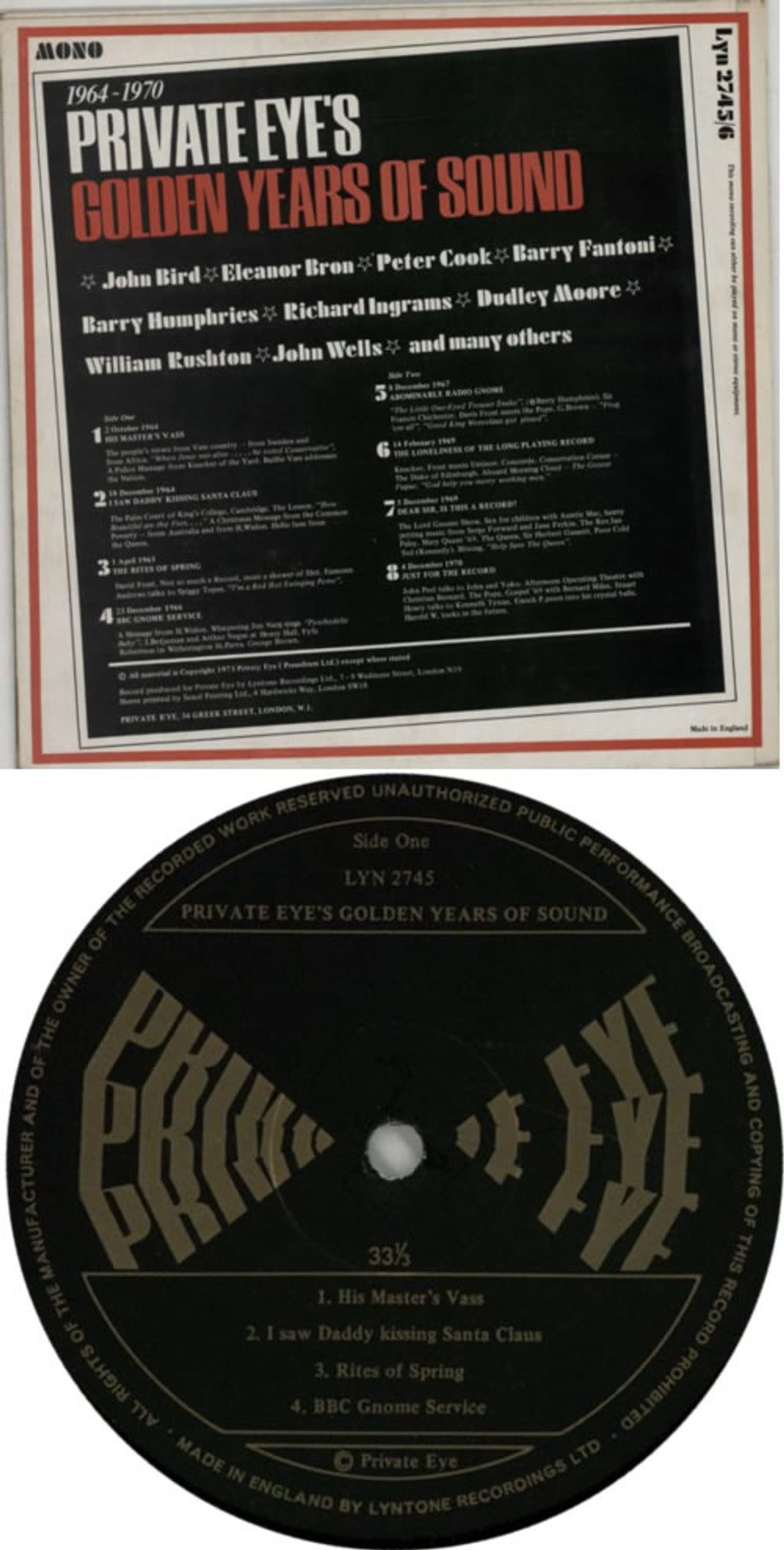 Private Eye Private Eye's Golden Years Of Sound UK vinyl LP album (LP record) PXILPPR616657