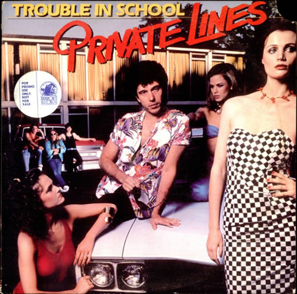 Private Lines Trouble In School - Promo Stickered US vinyl LP album (LP record) PB9848