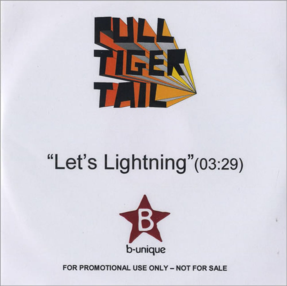 Pull Tiger Tail Let's Lightning UK Promo CD-R acetate CD-R ACETATE