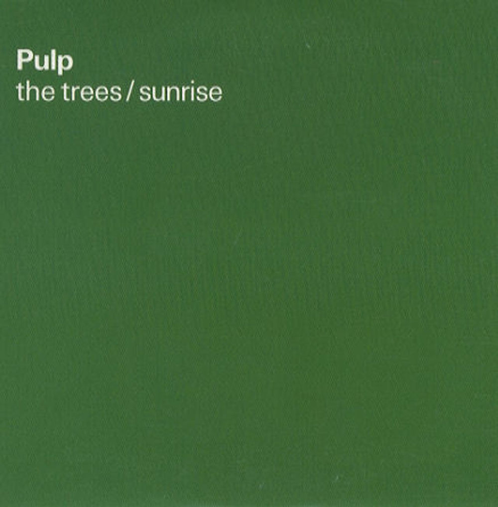 Pulp The Trees/Sunrise Australian Promo CD single (CD5 / 5") PROPULP0901