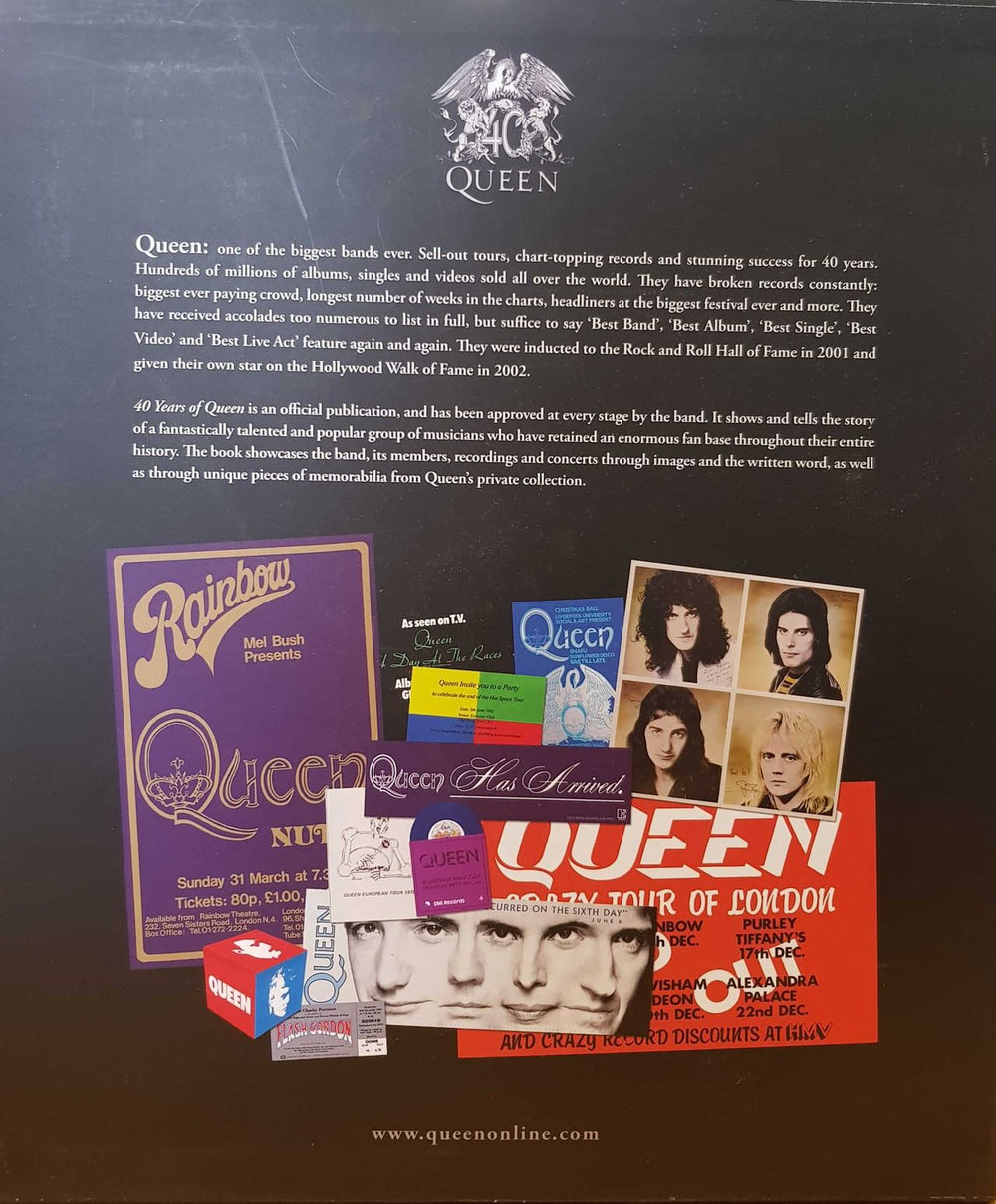 Queen 40 Years Of Queen - Black UK book QUEBKYE552684