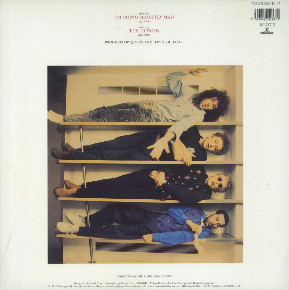 Queen I'm Going Slightly Mad UK shaped picture disc (picture disc vinyl record) 5099920425708