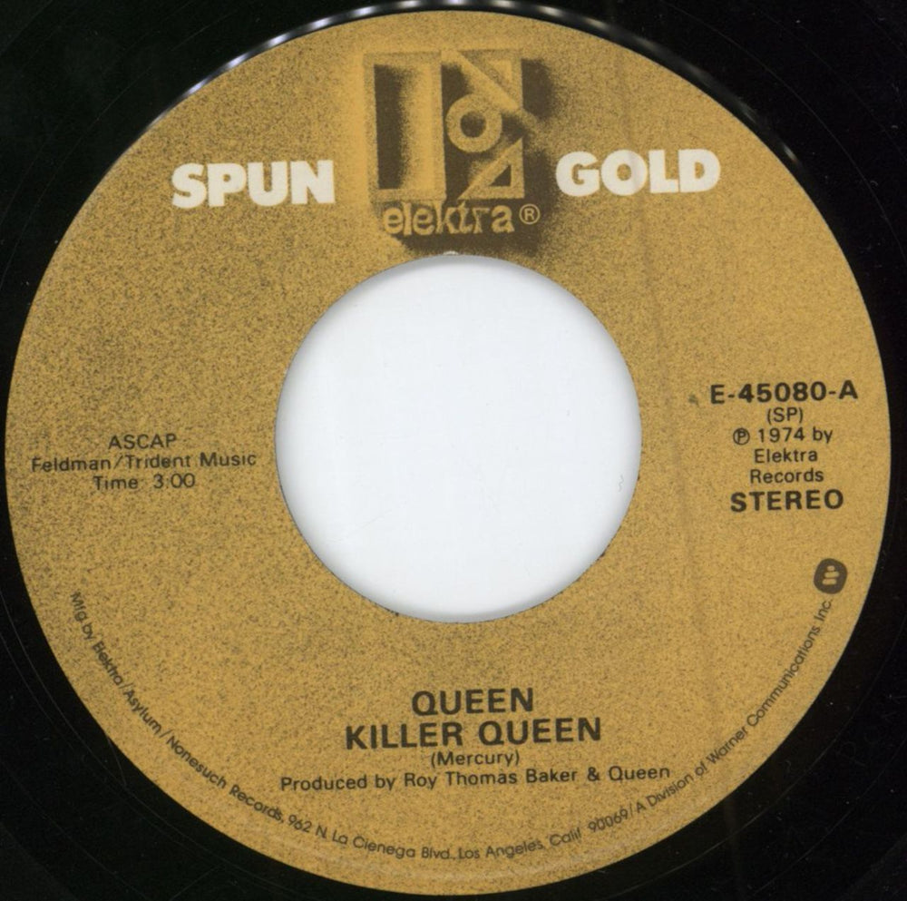 Queen Killer Queen - Spun Gold Series US 7" vinyl single (7 inch record / 45) E-45080