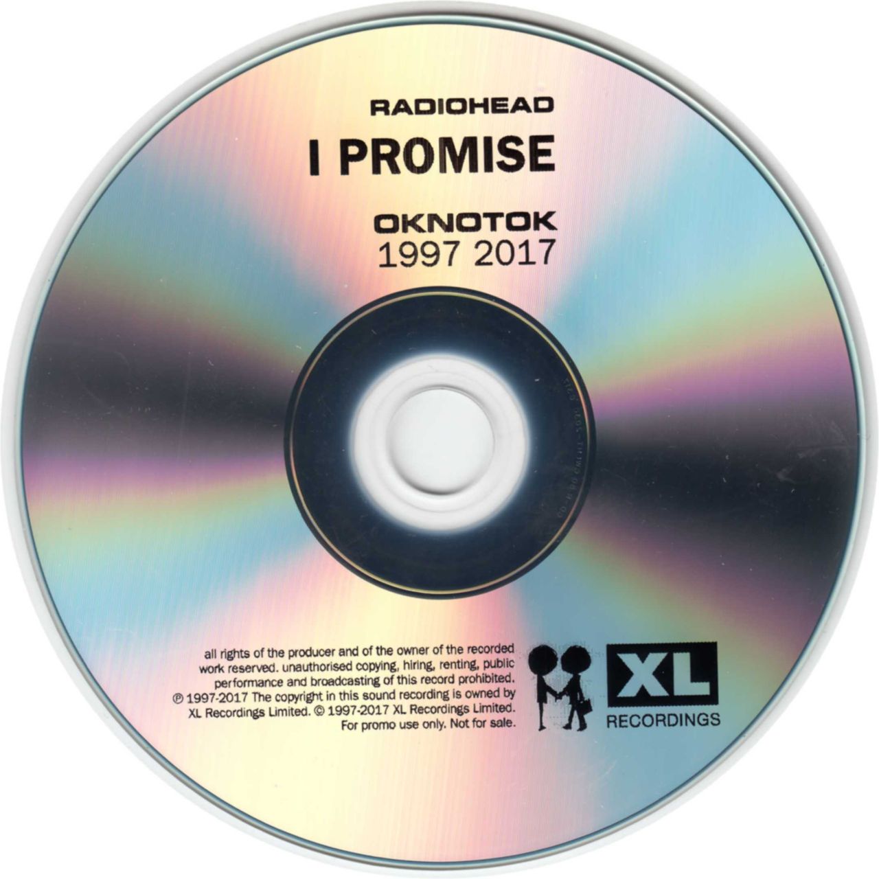 Radiohead I Promise (OKNOTOK 1997 2017) UK Promo CD-R acetate