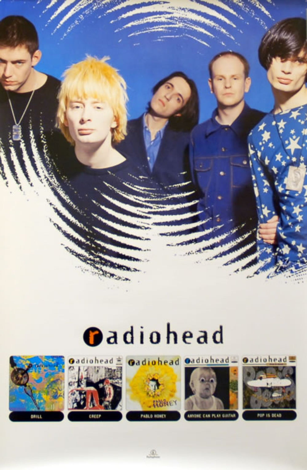 Radiohead Pablo Honey + Singles UK poster 30 X 20