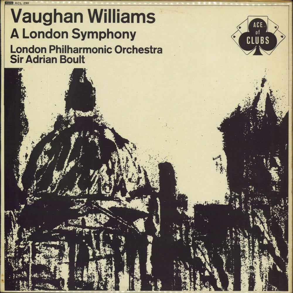 Ralph Vaughan Williams A London Symphony UK vinyl LP album (LP record) ACL290