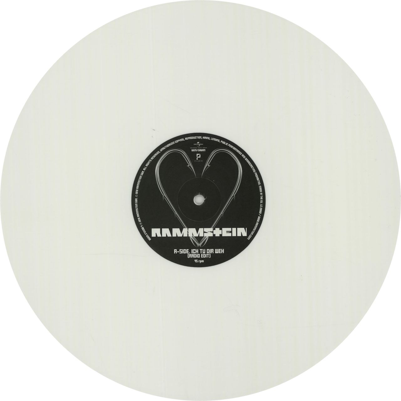 Rammstein Ich Tu Dir Weh - White Vinyl - Sealed UK 12 vinyl — RareVinyl.com
