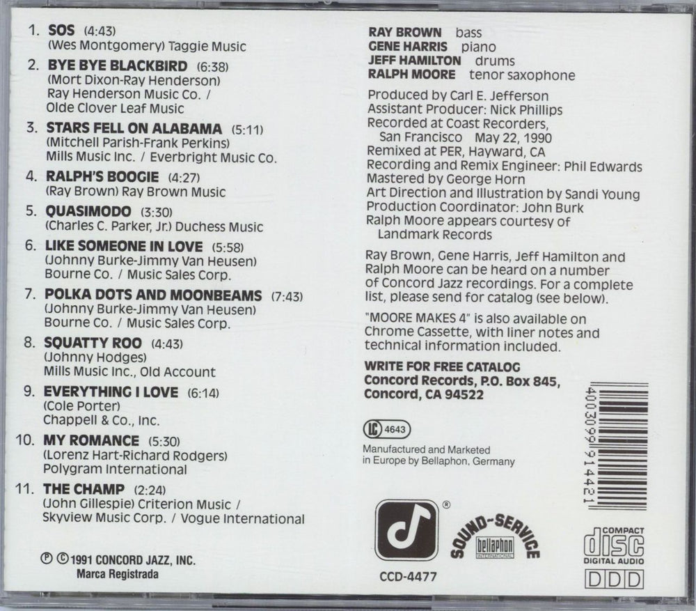 Ray Brown Moore Makes 4 German CD album (CDLP) 4003099914421