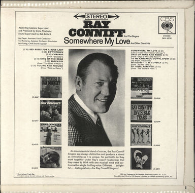 Ray Conniff Somewhere My Love UK vinyl LP album (LP record)