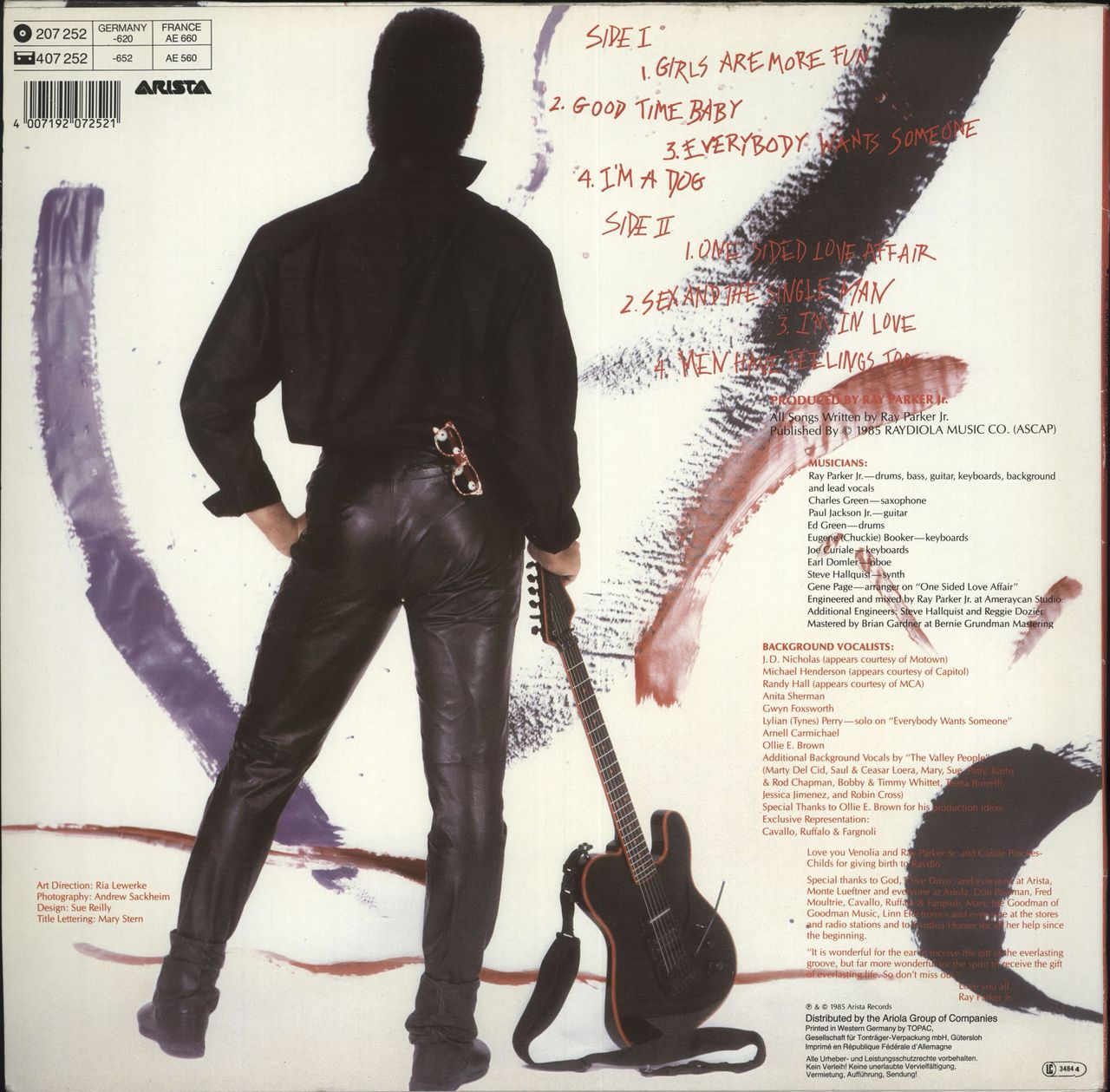 Ray Parker Jr Sex And The Single Man German Vinyl LP — RareVinyl.com