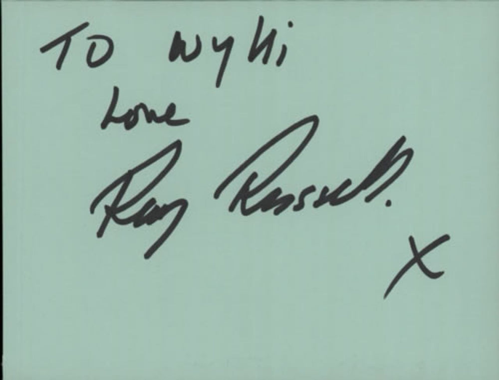 Ray Russell Page From An Autograph Book UK memorabilia AUTOGRAPH