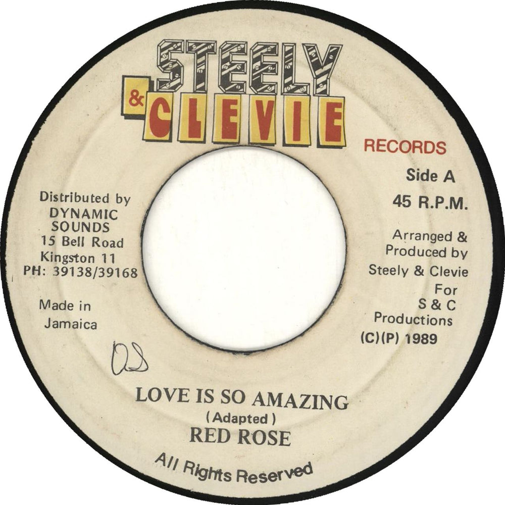 Red Rose Love Is So Amazing Jamaican 7" vinyl single (7 inch record / 45)